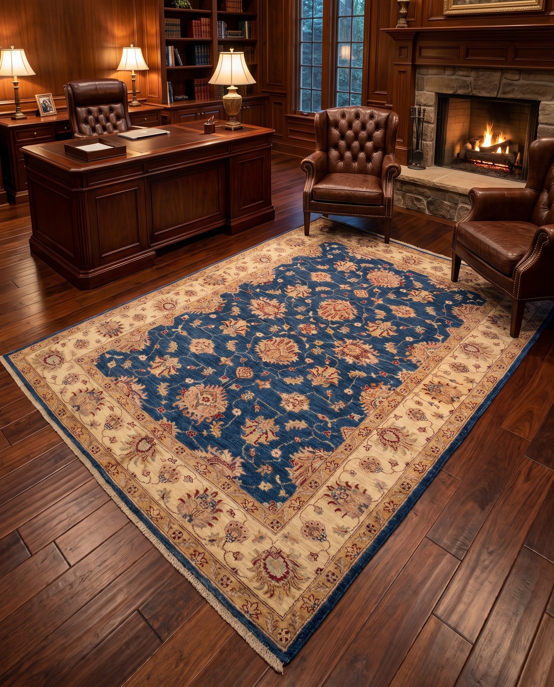 175cm x 245cm Hand Knotted Ziegler Rug