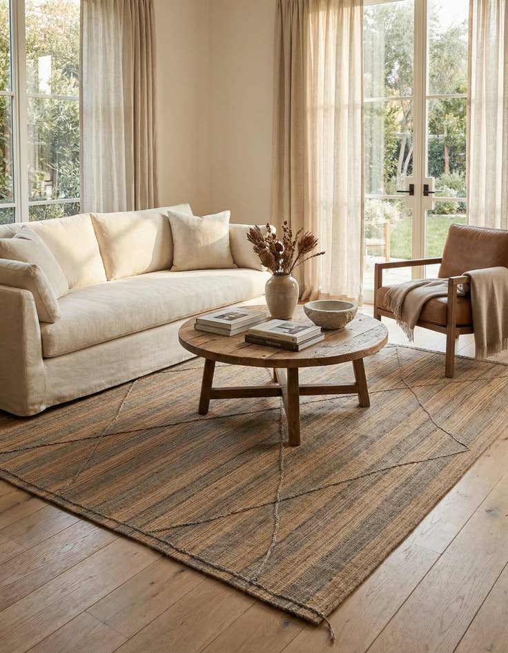 Detail image of 11' 5 x 13'  Hand Knotted Moroccan Wool Rug