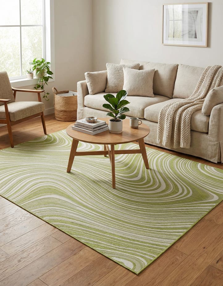 6' x 9' Easy-Clean Modern Indoor / Outdoor...