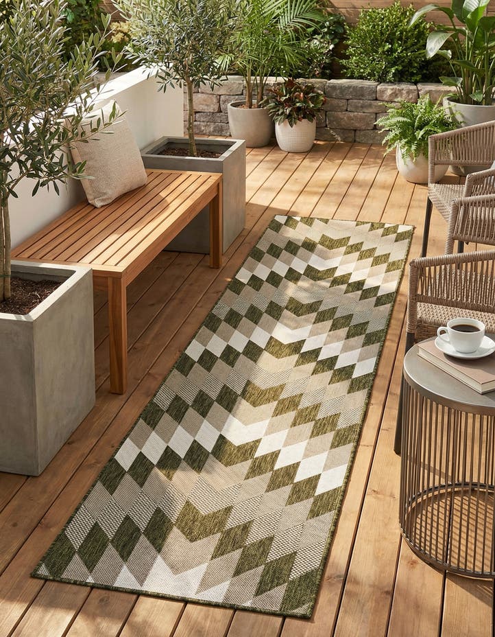 2' 7 x 12' Easy-Clean Modern Indoor / Outdoor...