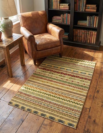 2' 10 x 4' Hand Knotted Modern Ziegler Rug