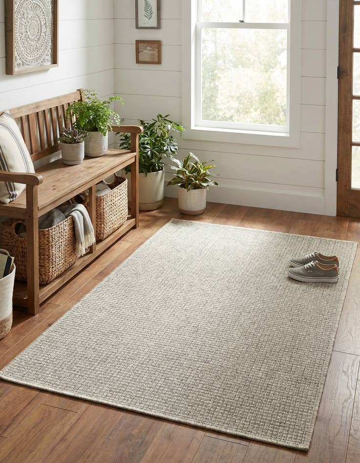 Detail image of 3' x 5' 3  Washable Solid Indoor / Outdoor Rug