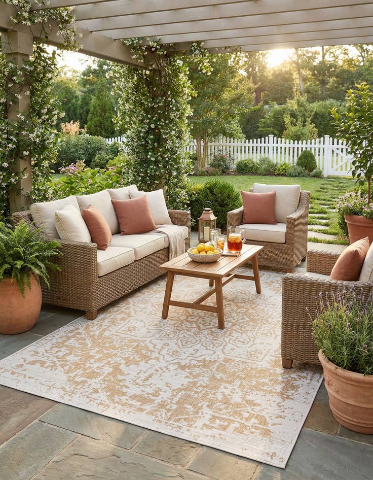 Detail image of 6' x 9' Easy-Clean Jill Zarin Dubai Indoor / Outdoor Rug