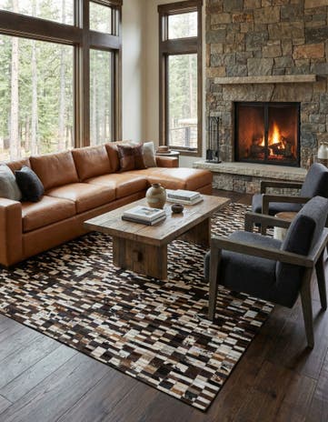 8' 1 x 10' 1 Cowhide - Patchwork Rug