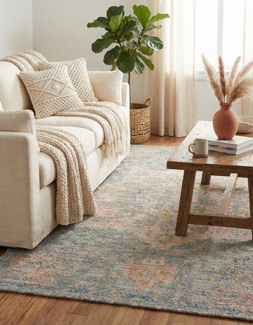 6' 1 x 9' Hand Woven Chenille Jute Rug