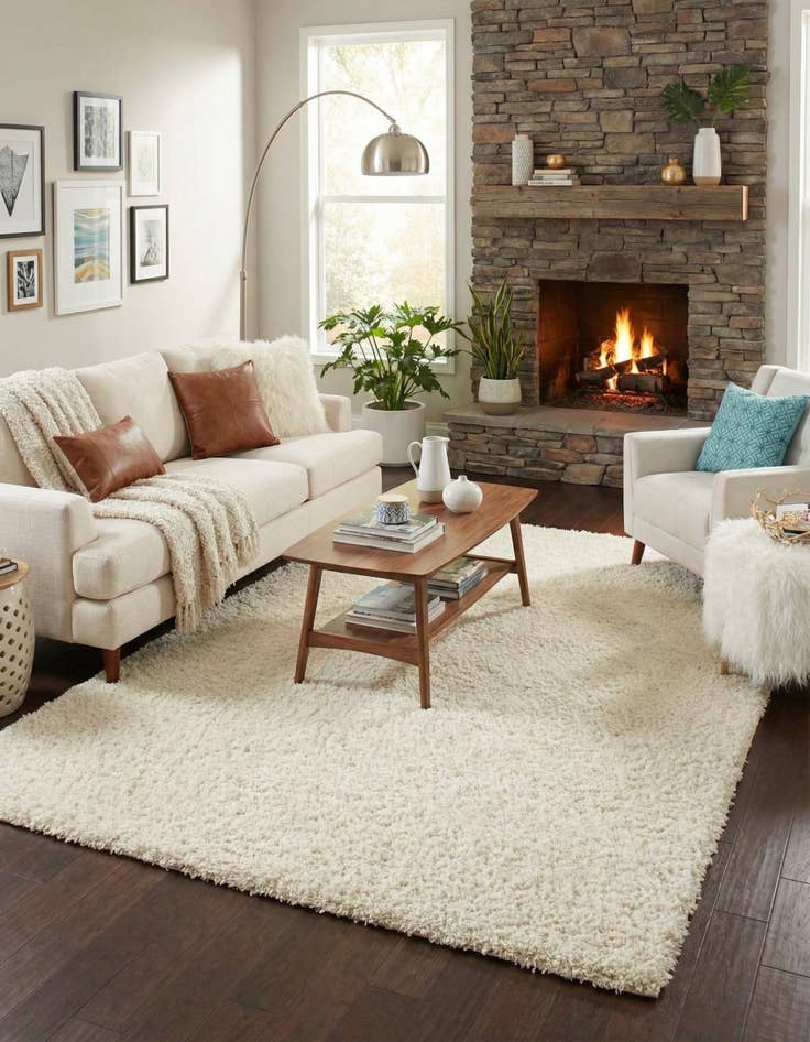 Detail image of 9' x 12' Solid Shag Rug