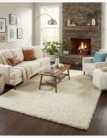 9' x 12' Solid Shag Rug