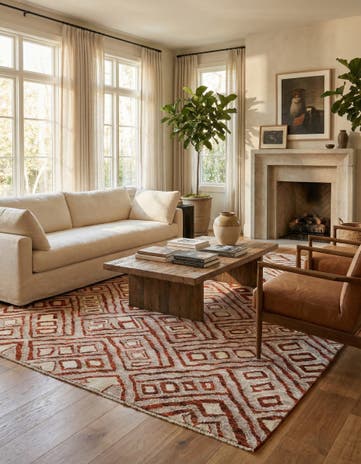 8' x 10' 2 Hand Knotted Darya Wool Rug