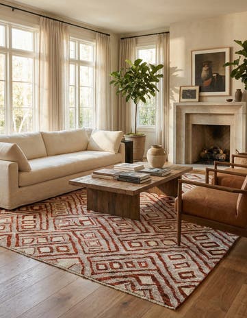 8' x 10' 2 Hand Knotted Darya Wool Rug