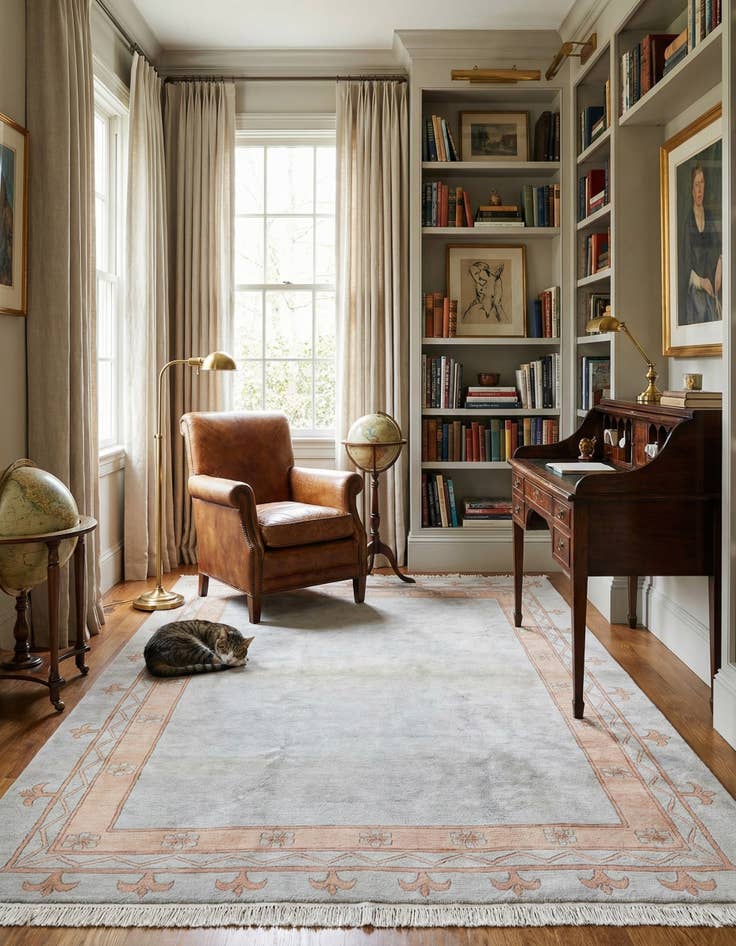 Detail image of  6' 8 x 10'  Hand Knotted Tibet Wool Rug