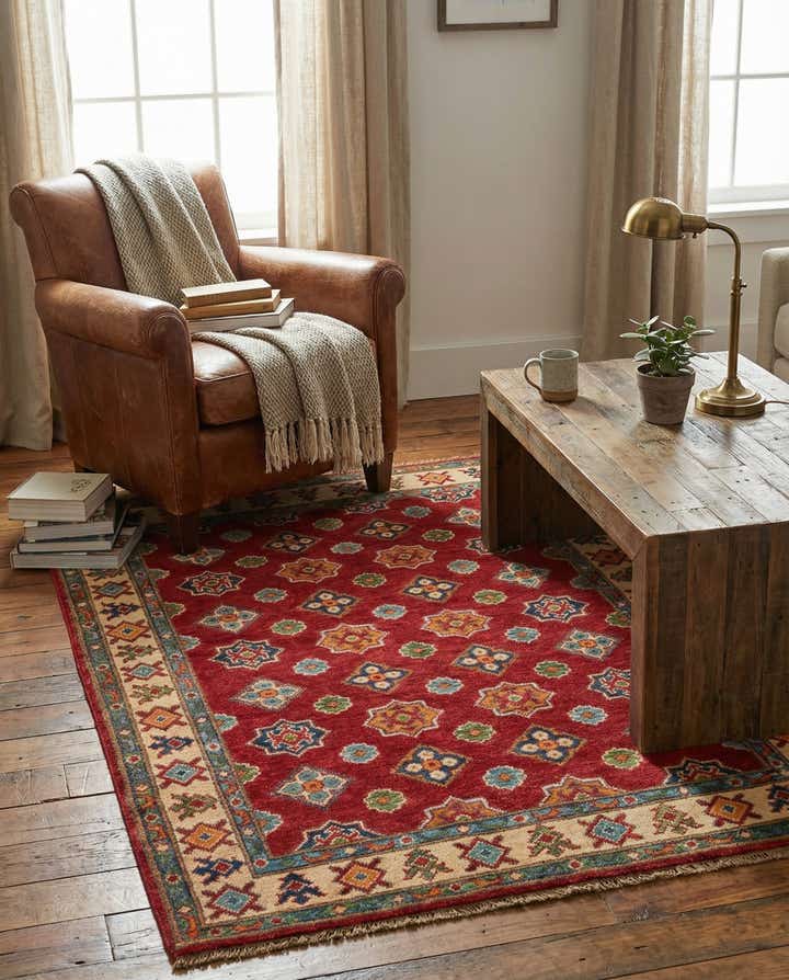 3' 6 x 5' Hand Knotted Kazak Rug