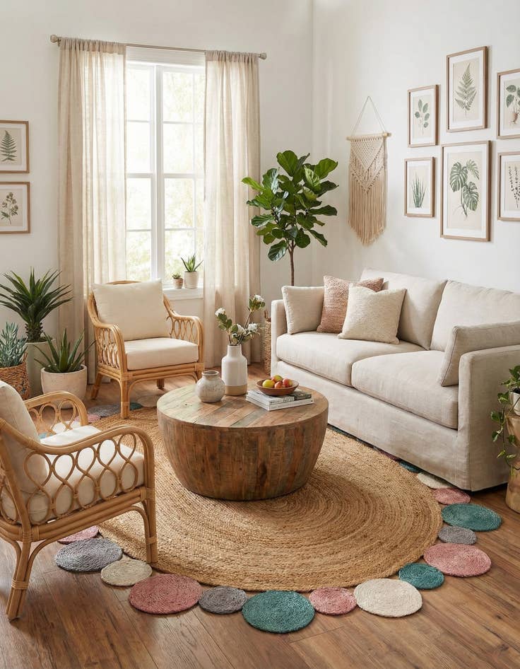 Detail image of 7' 10 x 10'  Hand Braided Jute Oval Rug