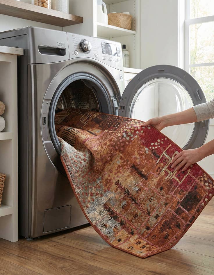 Detail image of 2' 7 x 10'  Washable Modern Indoor / Outdoor Runner Rug