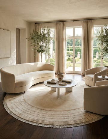 6' 7 x 6' 7 Hand Knotted Darya Round Rug