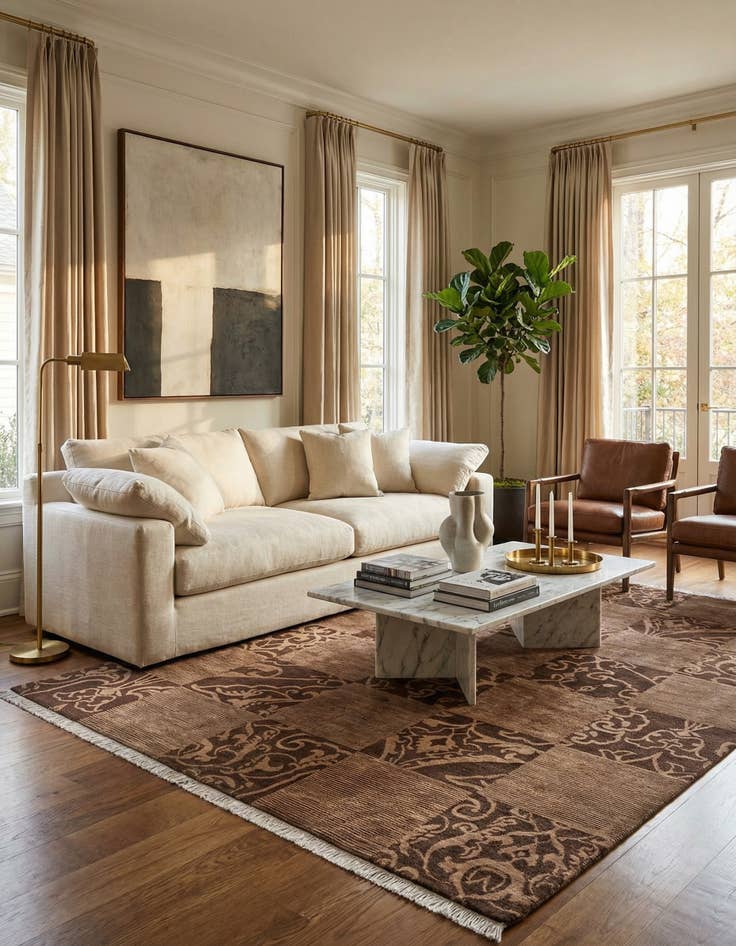 Detail image of 8' 4 x 11' 10  Hand Knotted Darya Wool Rug