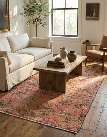 3' 4 x 6' 2 Hand Knotted Ultra Vintage Persian Wool Rug