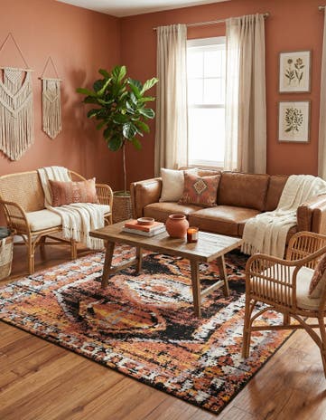 Terracotta Tagine Square Rug