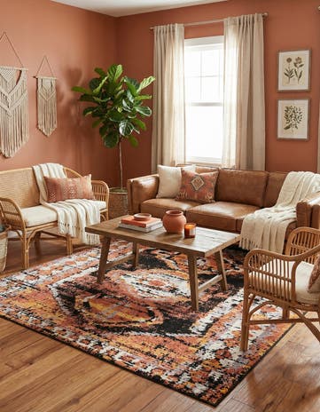 Terracotta Tagine Square Rug