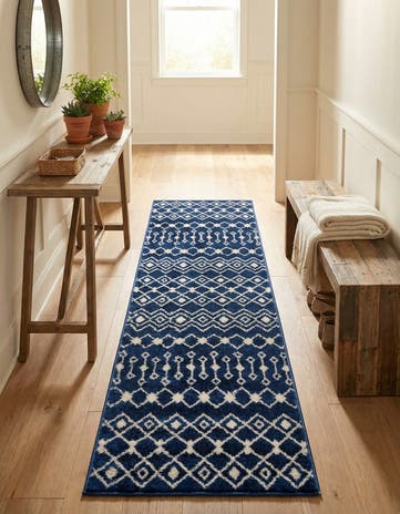2' x 7' Moroccan Trellis Runner Rug