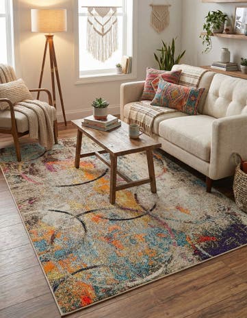 4' x 6' Washable Theia Rug
