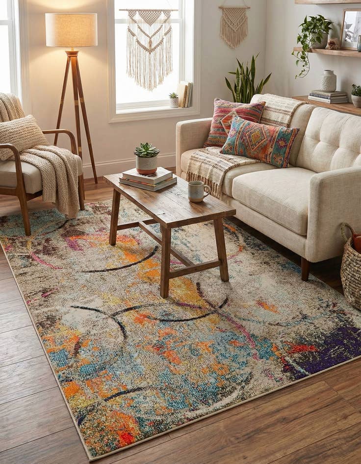 Detail image of  4' x 6'  Washable Theia Rug