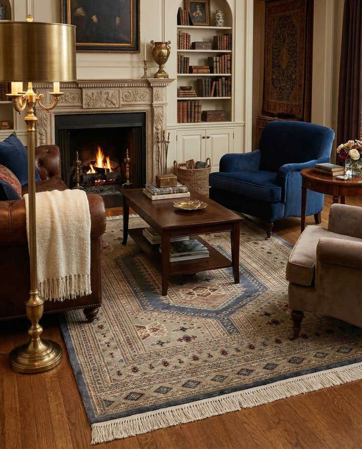 4' 2 x 5' 9 Hand Knotted Bokhara Oriental Rug