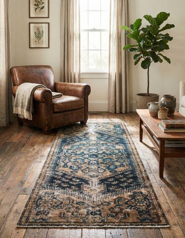 2' 7 x 6' Hand Knotted Ultra Vintage Persian Wool Runner Rug