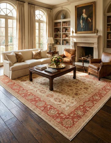 9' 9 x 12' 9 Hand Knotted Peshawar Ziegler Rug