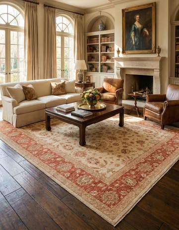 9' 9 x 12' 9 Hand Knotted Peshawar Ziegler Rug