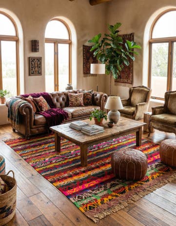 7' 8 x 9' 7 Hand Woven Kilim Wool Rug