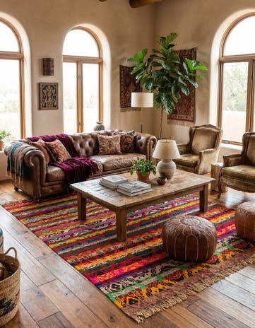 7' 8 x 9' 7 Hand Woven Kilim Wool Rug
