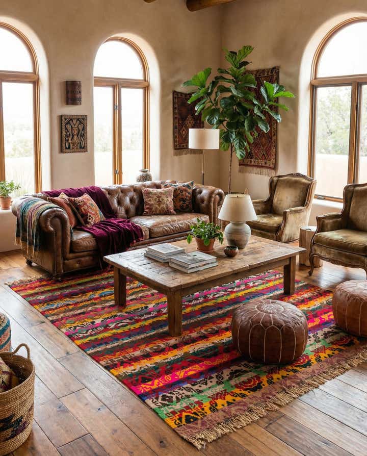7' 8 x 9' 7 Hand Woven Kilim Wool Rug