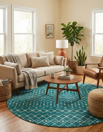 10' x 10' Moroccan Trellis Round Rug