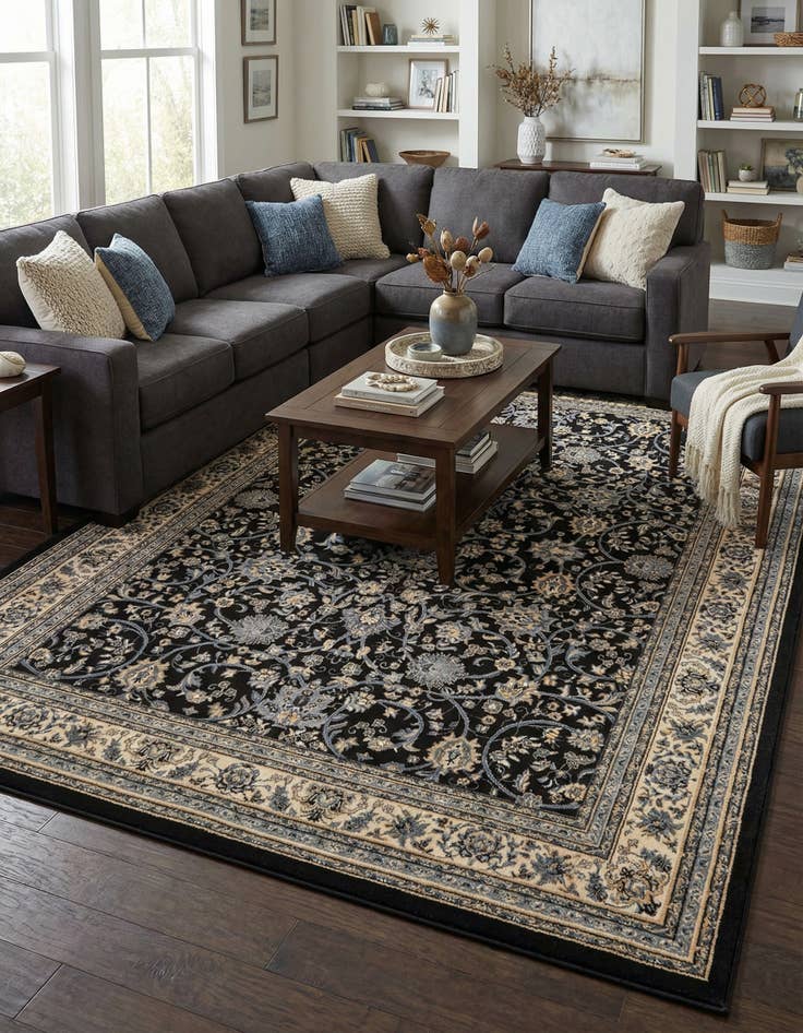 Detail image of 9' x 12' Kashan Design Rug