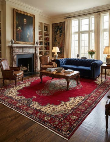 9' 6 x 15' 3 Hand Knotted Tabriz Persian Wool Rug