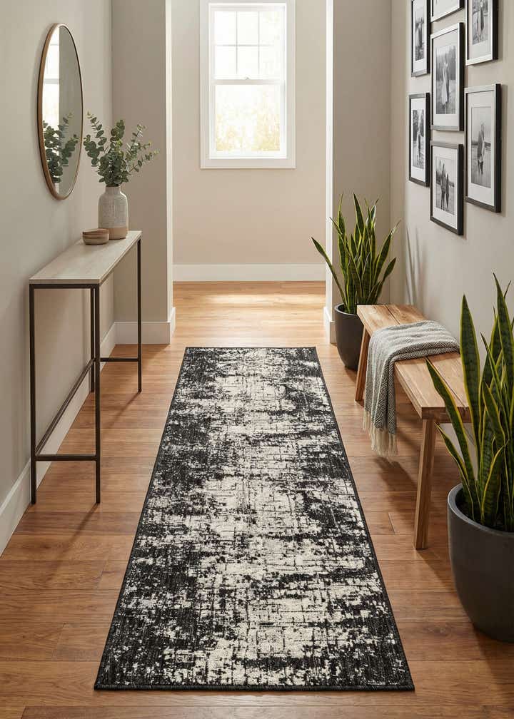2' x 6' Easy-Clean Modern Indoor / Outdoor Runner Rug