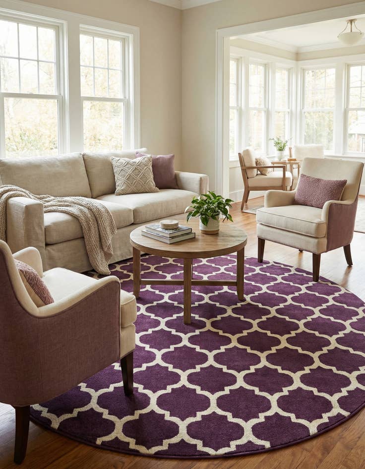 Detail image of  10' x 10' Lattice Round Rug