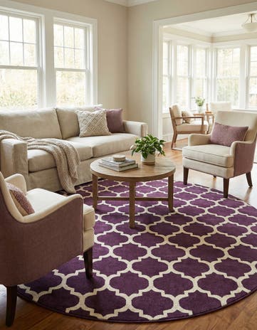 10' x 10' Lattice Round Rug