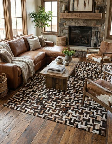 4' 11 x 7' 11 Cowhide - Patchwork Rug