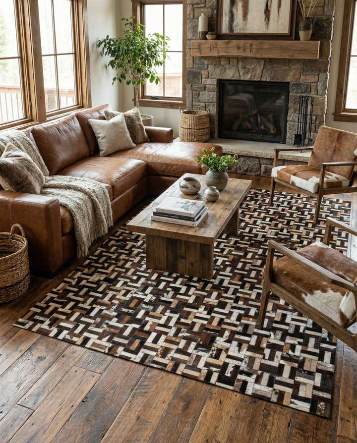 4' 11 x 7' 11 Cowhide - Patchwork Rug