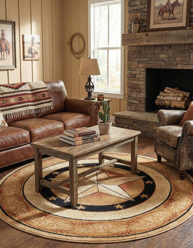 Detail image of  4' x 4' Pioneer Round Rug