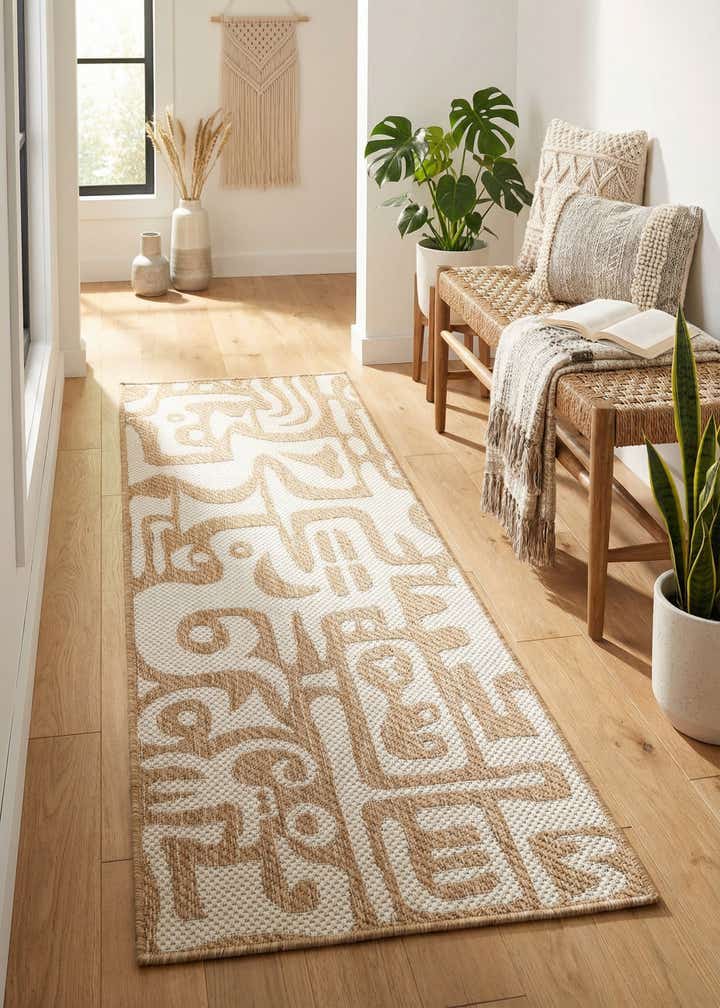 2' x 5' 3 Easy-Clean Modern Indoor / Outdoor Runner Rug