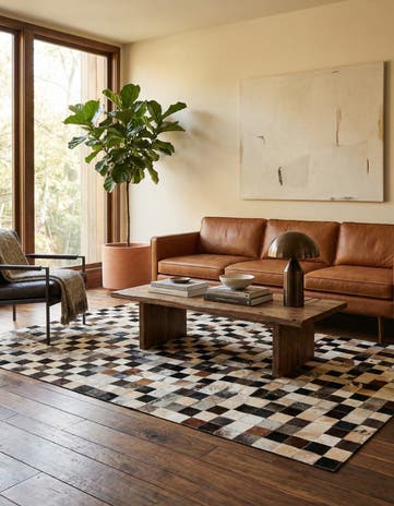 5' 1 x 8' Cowhide - Patchwork Rug