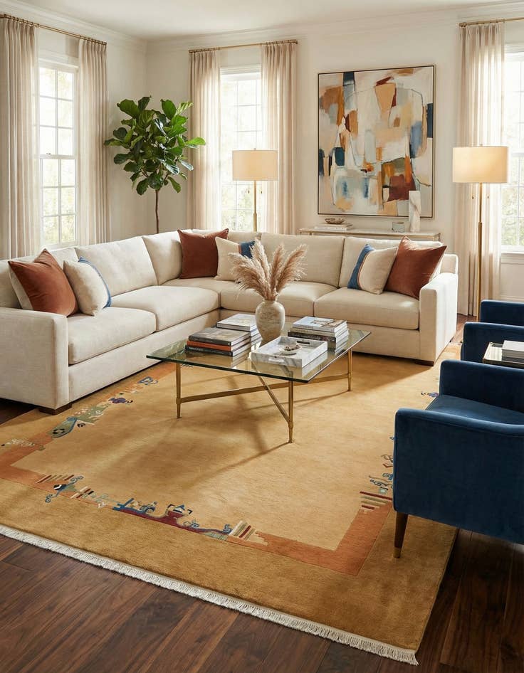 Detail image of 8' 2 x 11' 3  Hand Knotted Darya Rug