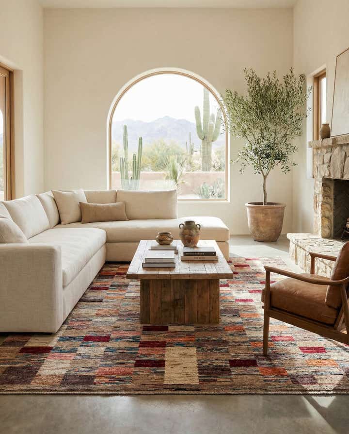 8' 2 x 9' 11 Hand Knotted Moroccan Wool Rug