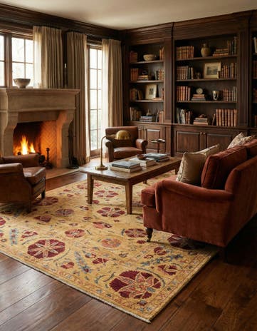 5' 3 x 7' 10 Hand Knotted Ariana Ziegler Oriental Rug