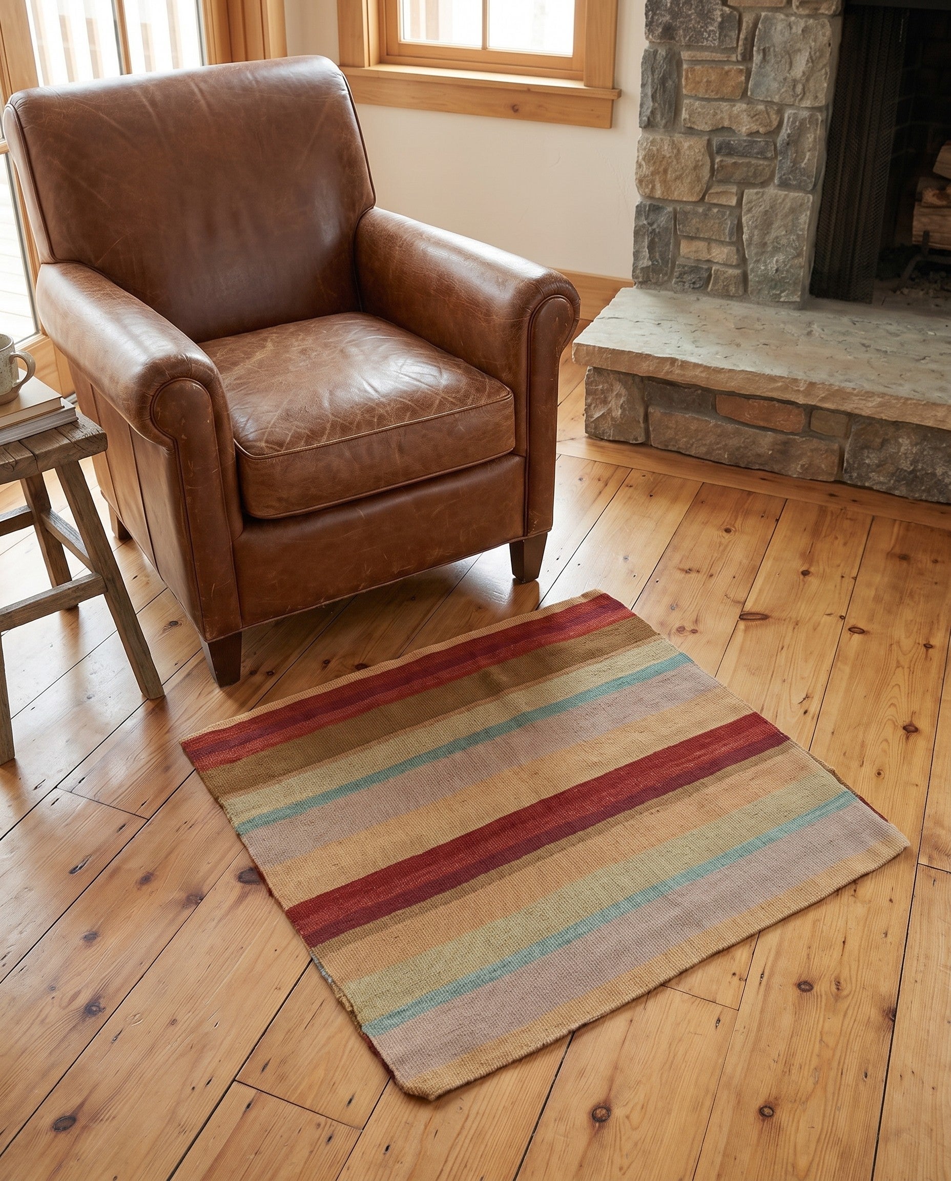 2' 3 x 2' 4 Hand Woven Pillow Wool Square Rug