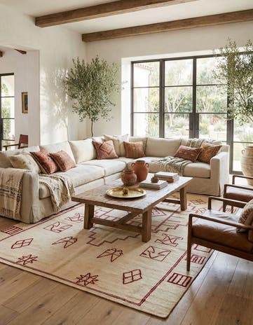 6' 6 x 10' Hand Knotted Darya Wool Rug