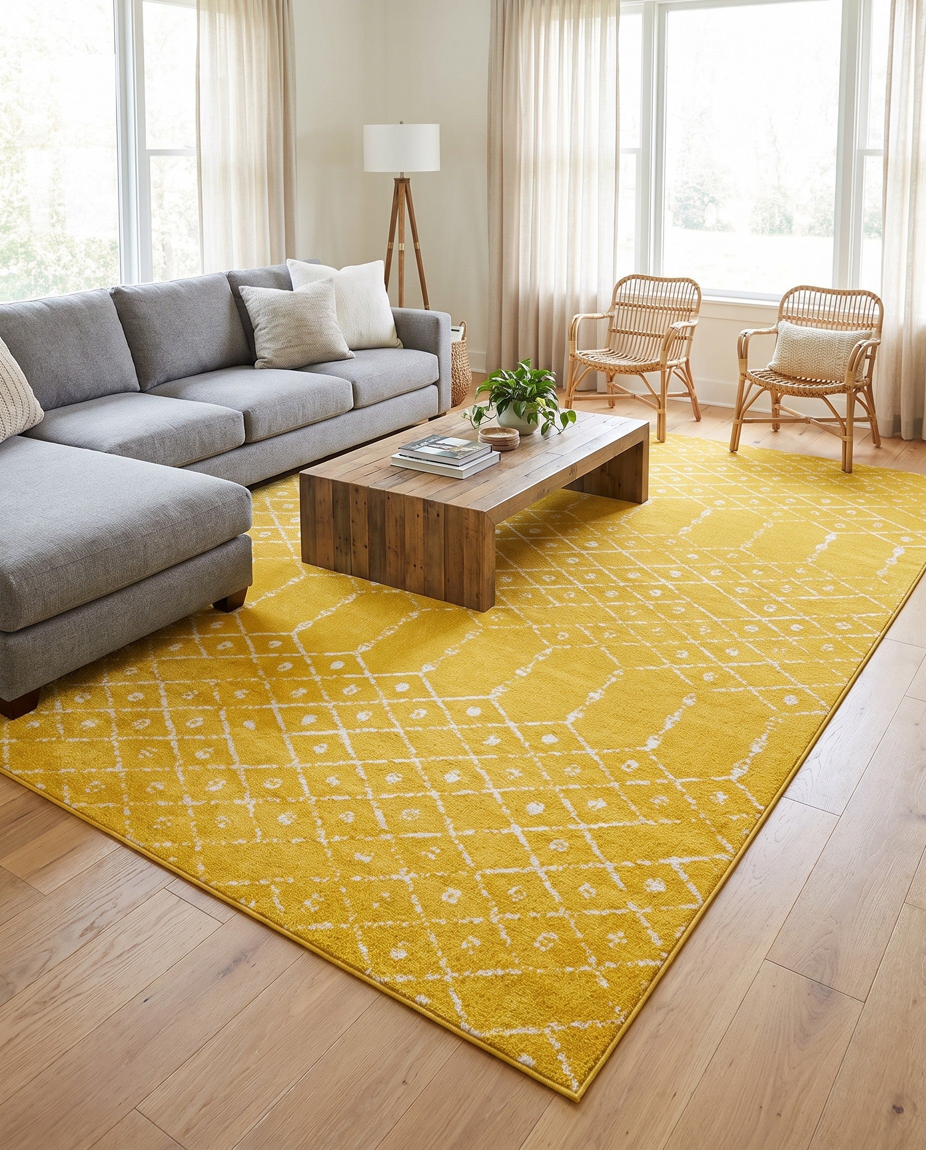 Yellow Paxon Trellis Rug