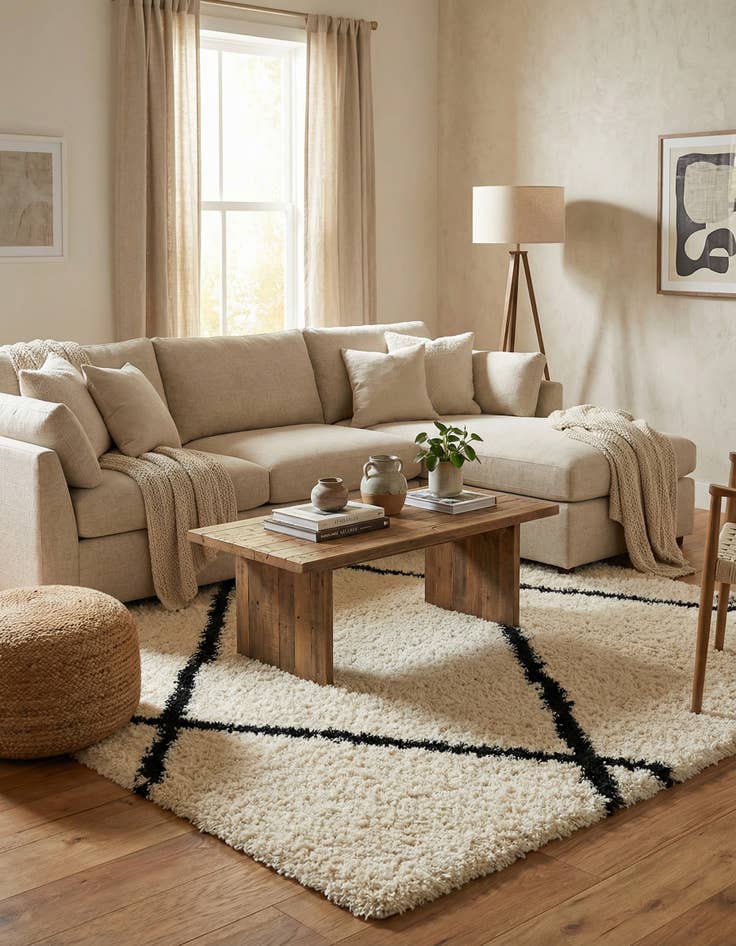 Detail image of  8' x 8' Infinity Shag Square Rug